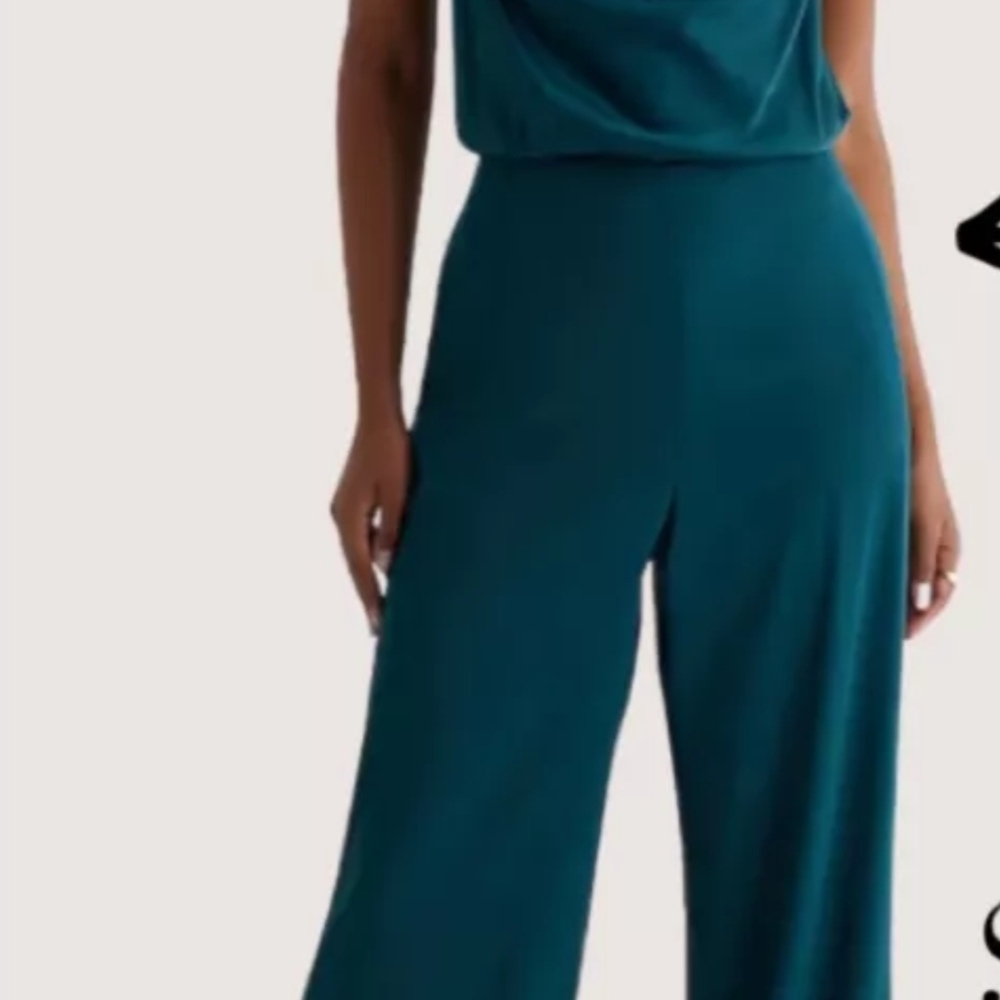 Express Blue Jumpsuit with Wide-Leg Design